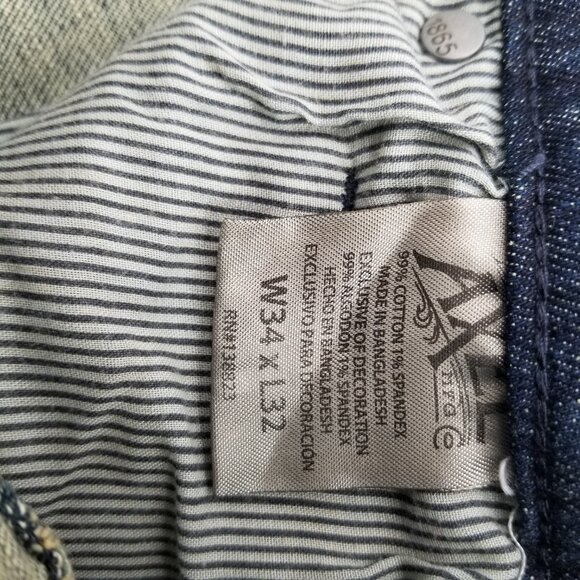 TK Axel Jeans Men’s 34 X 32 Slim Boot Cut Med Blue Denim Stretch 5 Pockets NWT - Picture 9 of 10